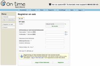 Skjermdump av inkassosystemet On-Time
