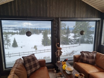 Rullegardiner på hytte, Sjusjøen