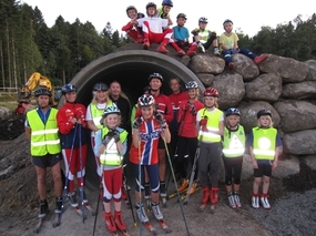 Mange på rulleskitrening!