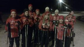 Blide jenter på trening torsdag