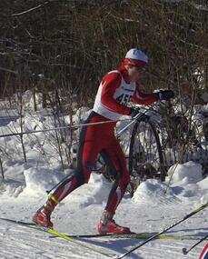 Sivert på full fart mot KM gull oppe ved Ulfsbakk