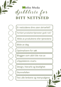 Sjekkliste for deg som har nettsted