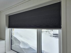 Duoplissé gardin med snorbetjening