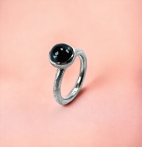 Sølvring med London Blue Topas