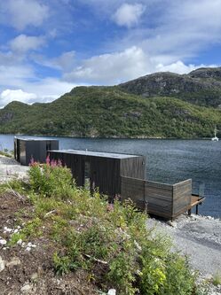 De nye husene på Brygga sett bakfra