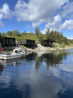 De nye husene på Brygga sett forfra