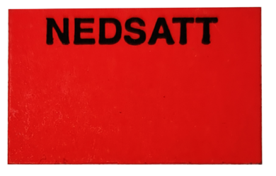 Etikett 26x16, Rød 2, NEDSATT