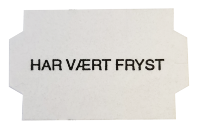 Etikett Universal 26 x 16, Hvit 5, Har vært fryst