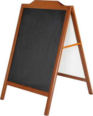 Gatestativ Blackboard, 60 x 80, Wood look, Alu