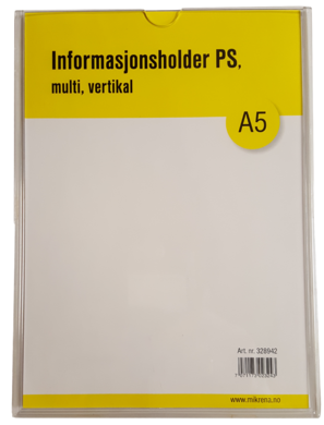 Informasjonsholder Multi PS A5, 1 ark