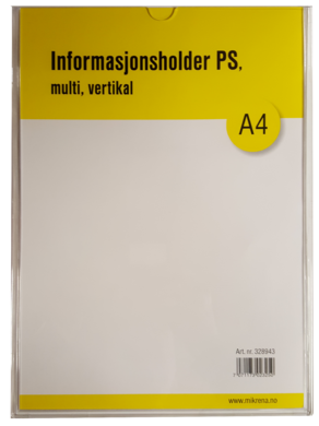 Informasjonsholder Multi PS A4, 1 ark