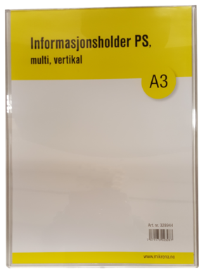 Informasjonsholder Multi PS A3, 1 ark