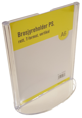 Brosjyreholder PS A4, rett, T-format, Stående