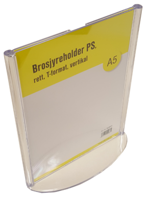 Brosjyreholder PS A5, rett, T-format, Stående