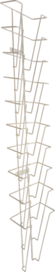 Brosjyrestativ vegg, 10xA4, Hvit