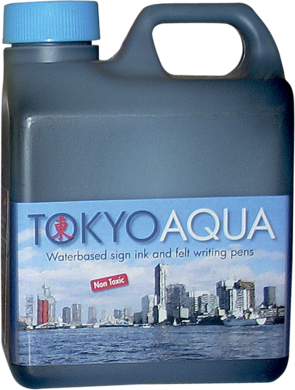 Tusjvæske Tokyo Aqua, blå, 1 ltr.