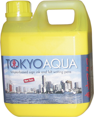 Tusjvæske Tokyo Aqua, gul 1 ltr.