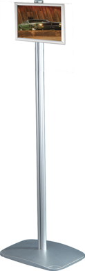 Brosjyrestativ Multistand 40,enkelsidig, A4 Liggende, alu