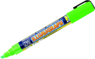 Tusj illum. Vannbasert 2-6mm, Grønn