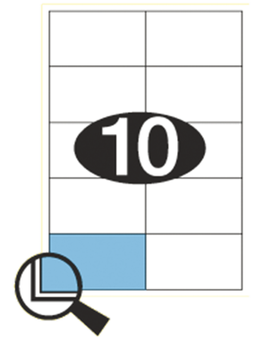 Etiketter K/L/I 101x57mm 10 pr. ark(2x5)