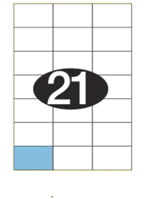 Etiketter K/L/I 70x42,4 mm 21 pr.ark(3x7)