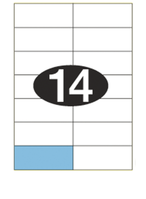 Etiketter K/L/I, 105x42,4mm 14 pr.ark(2x7)