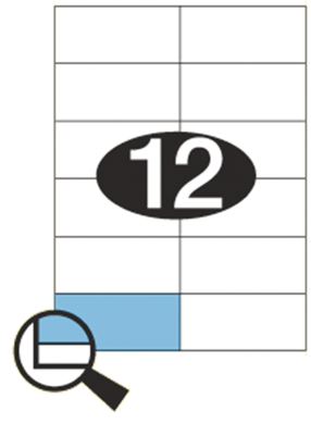 Etiketter K/L/I 105x48mm 12 pr. ark (2x6)