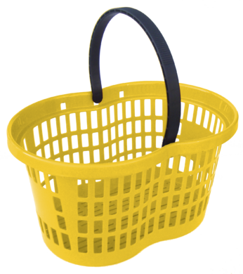 Handlekurv, Flexi Basket 21 liter, Gul