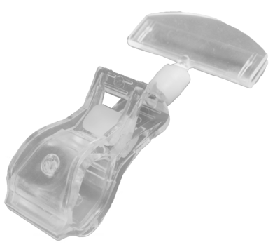 Plakatholder, stor klype, 50mm holder, Transparent