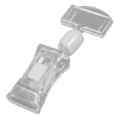 Plakatholder, liten klype, 27mm holder, Transparent