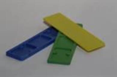 Plasticshims 70x20x1mm. 100pk.