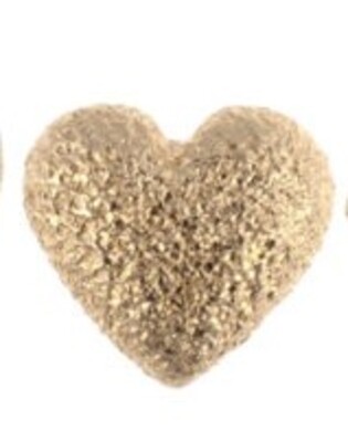 Golden love heart ørepynt