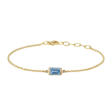 Square – Armbånd FG - Swiss Blue Topaz