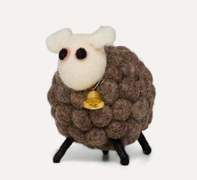 Ullfilt Sauen Den Jordnære Beige