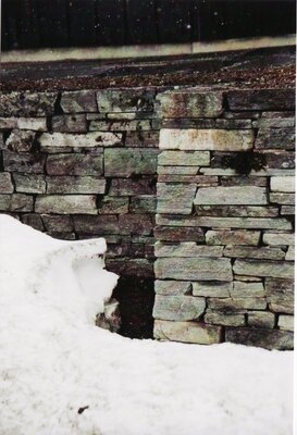 Skifermur Hafjell – detalj
