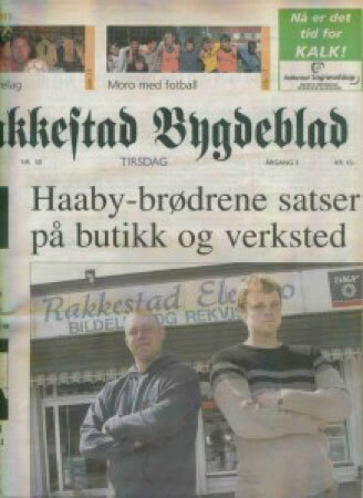 Avisartikkel om Brødrene Haaby