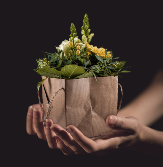 Pakke med blomster