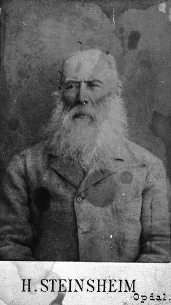 REF-0319  ca 1875-80.
Gammelstigeren på Undals Verk- Arne Flaa.