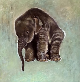 Small elephant 
40x40 cm 
4000,-
 