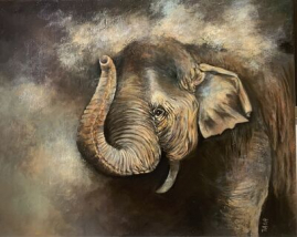 Old elephant 2
<br>
40x50 cm    kr 5000.-

