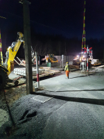 Utkjøring av sviller ved Rallerud på Bergensbanen med Baneservice As