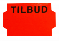 Fluoretikett Universal 26 x 16, Rød 2, TILBUD (oppe)