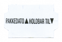 Etikett Universal 26 x 16, Hvit 2, Pakkedato/Holdbar til (midt på)