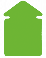 Plakatkartong «Pil» 2-sidig, 13 x 9cm, Grønn fluor