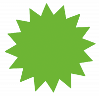 Plakatkartong «Stjerne» 2-sidig, 18cm, Grønn fluor