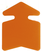 Plastplakat «Pil» 8x12cm, Orange fluor
