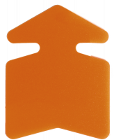 Plastplakat «Pil» 16x24cm, Orange fluor