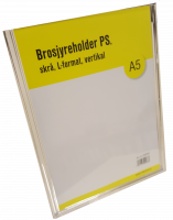 Brosjyreholder PS A5, skrå, L-format, Stående