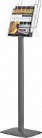 Brosjyrestativ Pillar, Stående 3xA4, Alu/akryl