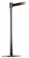 Sperrebånd Dse Gulv, 1,8m Sort bånd, Sølvfarget stolpe